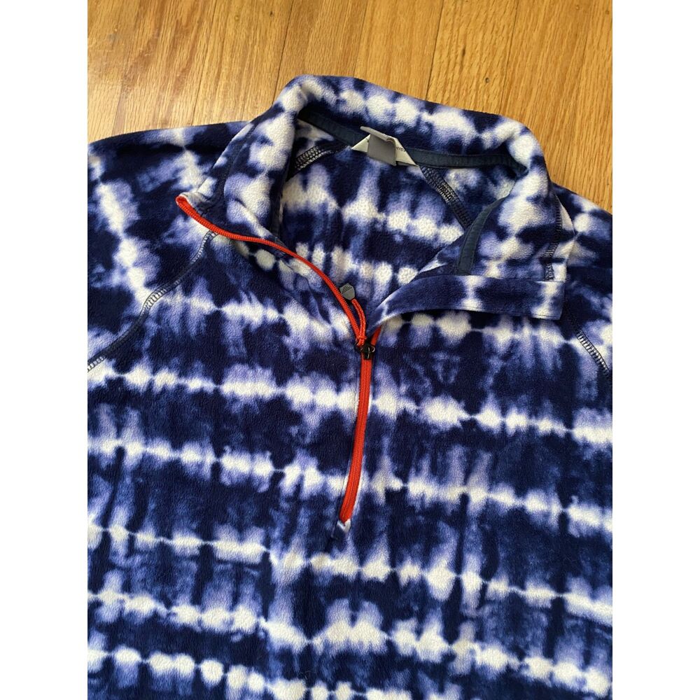 Blue Eddie Bauer Fleece Pullover Quarter Zip Size Medium